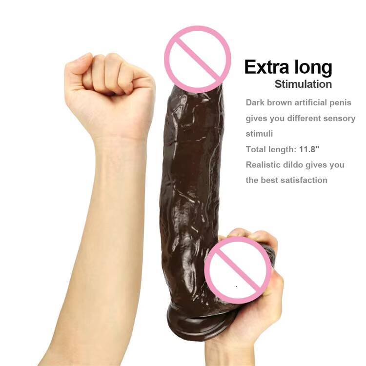 Artificial Realistic Silicone Penis Big Soft Plastic 12 Inches Dildo for Women Adult Sex Toys