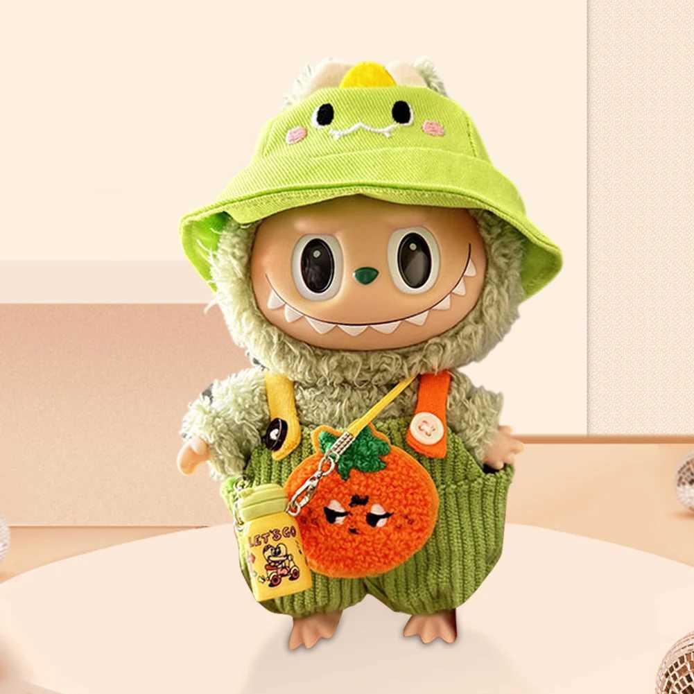 Mini Plush DollS Clothes Cute Outfit Accessories For Labubu V1 V2 Korea Kpop Idol Dolls Goose Dinosaur Macaron Clothing Gifts C250924