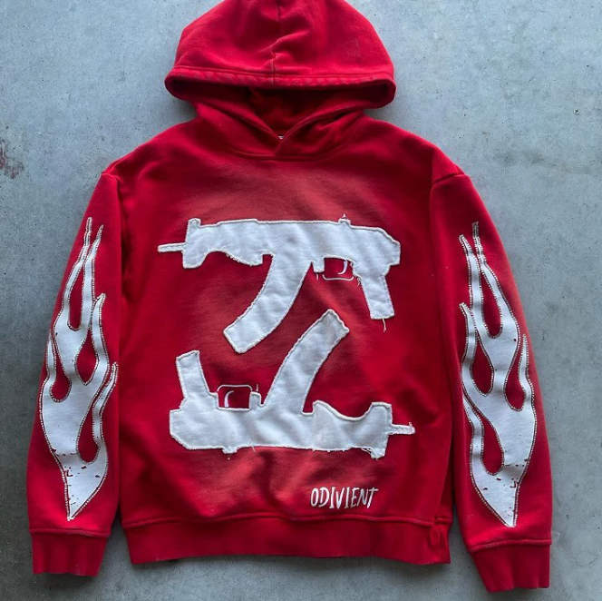 Vintage High Street Personalized Letter Printed Men Hoodie Y2K Harajuku Gothic Punk Men and Women Sportswear streetwear 250806
