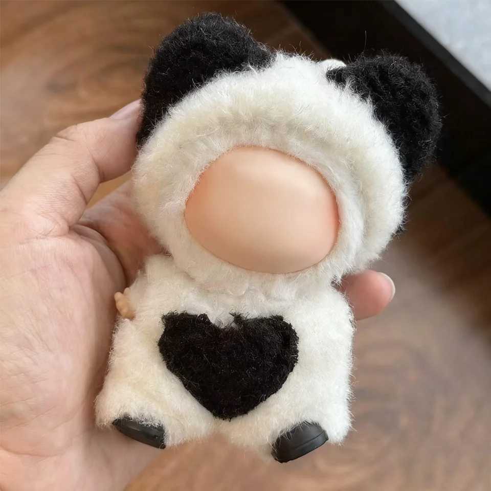 For 40 Labubu Clothes Cute Cartoon Plush Toy Love Clothes Luxury Outfit 10cm Mini Plush Jumpsuit Costumes Key Pendant Decor C250924