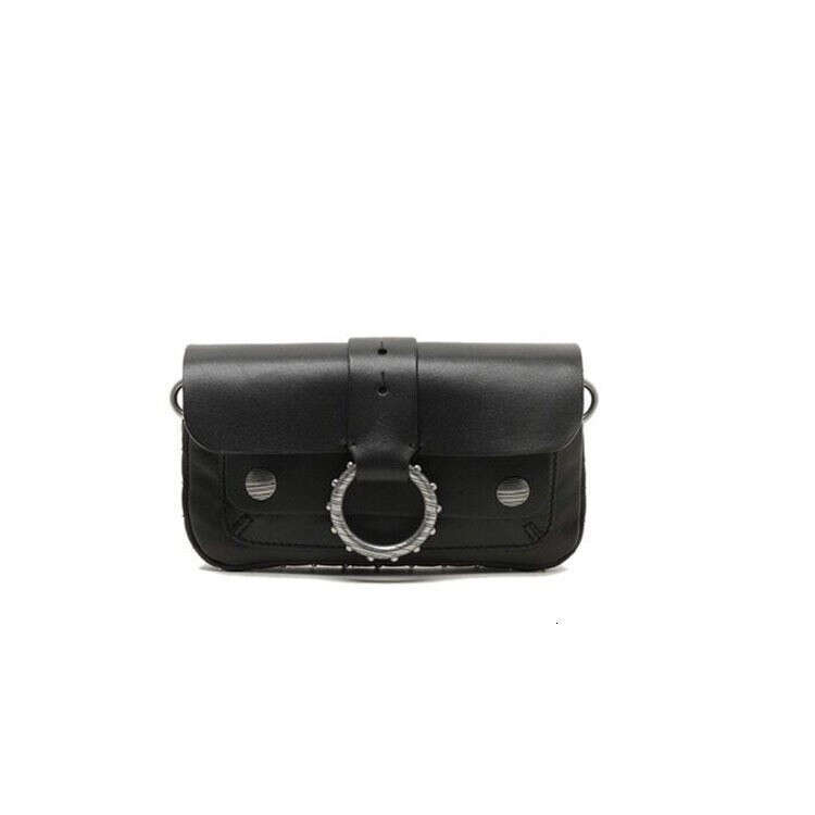 French Niche Design Classic Rivet Chain Simple Versatile Cowhide Mini Crossbody Small Square Bag For Women B5