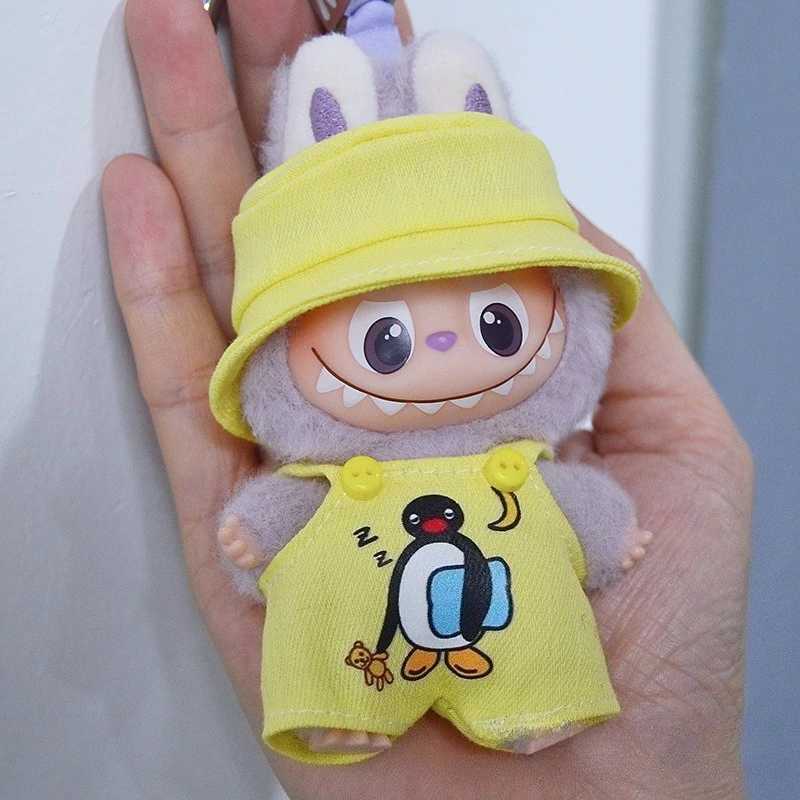Overalls Clothes for Labubu V4 Clothing for Labubu 40 The Monsters Pin for Love Series Doll Outfit Fisherman Hat Parts C250924