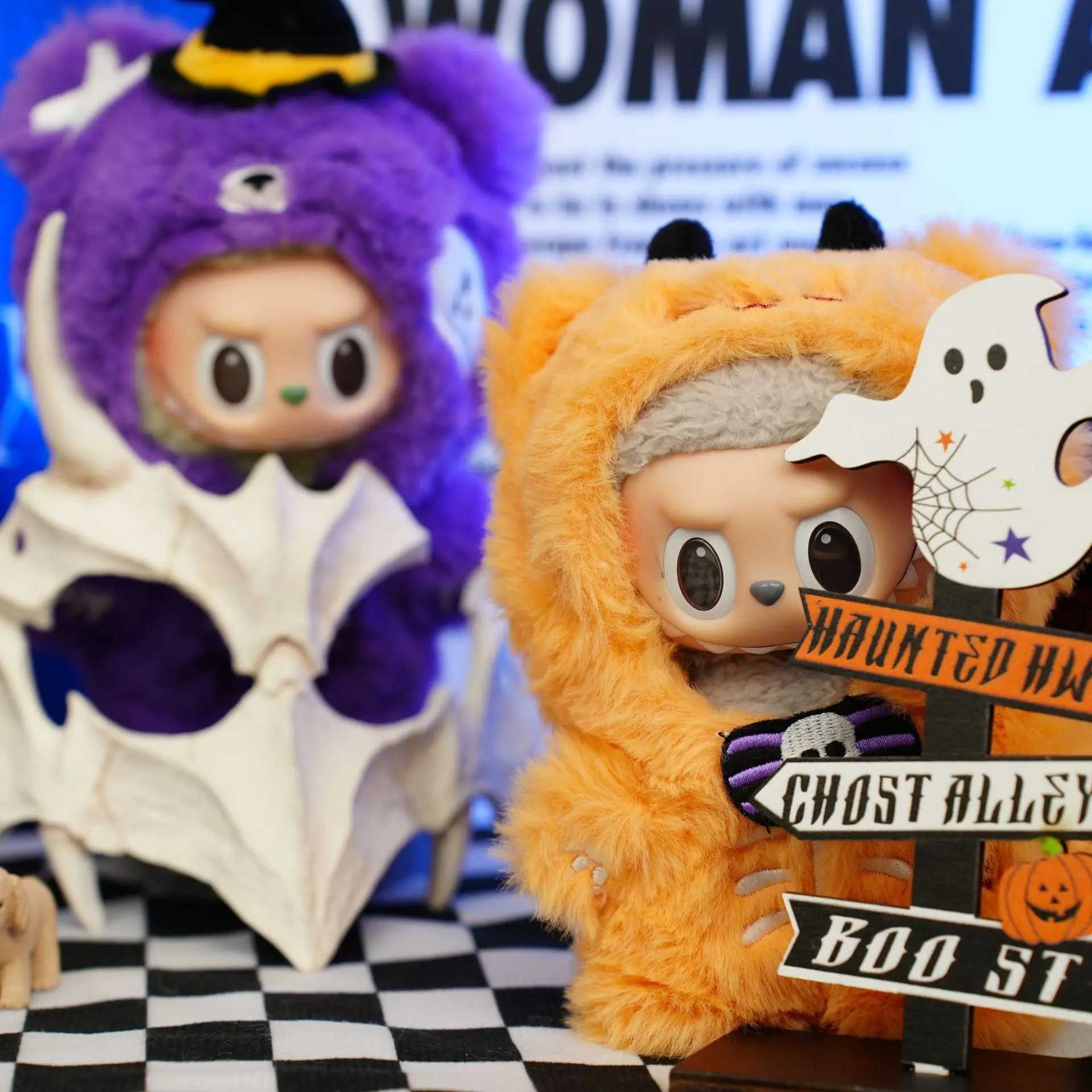 No dollFor 17cm labubu Halloween outfit skull uniform Decoration Little Cloths v1v2v3 baby clothes cool sweater doll can be C250924