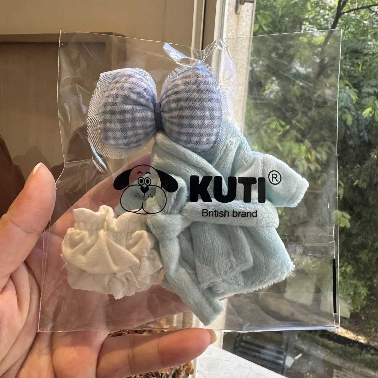 Plush Pajama with Bow and Pants Set for Labubu Bathrobe for V1v2v3 Labubu Doll DIY Clothing Accessories C250924