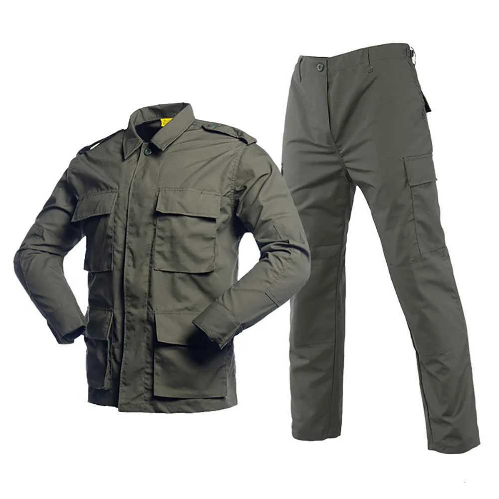 Military Tactical Camouflage BDU Uniform Suit Army Outdoor Hunting Training Suit Jacket Pants Mens Waterproof Durable X250924