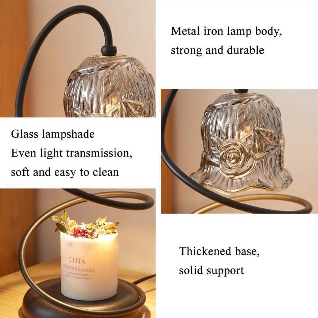 Table lamp decoration Candle Lamp Furnace Glass Aromatherapy Melting Wax Lamp Melting Candle Lamp Bedroom Atmosphere Table Lamp C251115