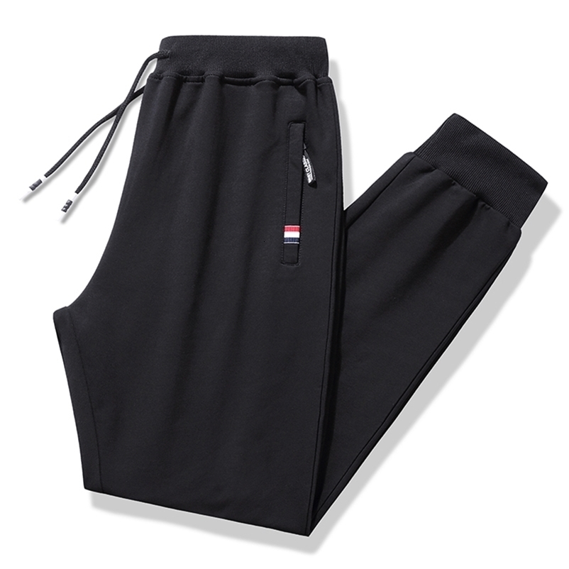 Men's Casual Pants Sweatpants Men Cotton Spring Autumn Jogger Pants Zipper Pockets Elastic Waist Trousers High Quality Homme 17 210930