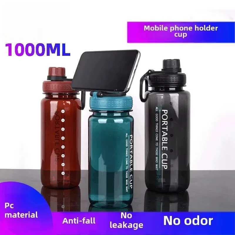 1000ml Sports Water Bottle Portable Leakproof Large Capacity Travel Kettle Lightweight Plastic Water Jugs Creative Space Cup J250923