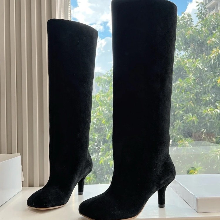 Chic Victorian-Inspired Ankle-to-Knee Length Footwear Ensemble Featuring Soft Luxe Leather