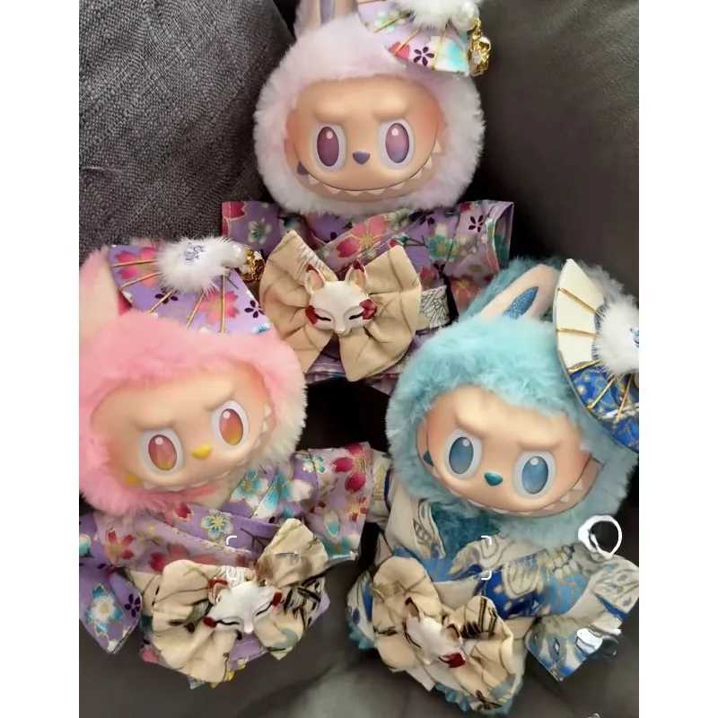 For 17cm Labubu V1 V2 V3 Clothes Traditional kimono clothing Labubu Outfit Accessories Fashion Gift Labubu Roap C250924