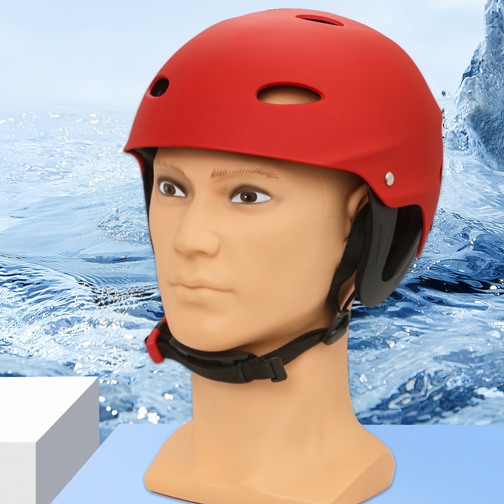 Professional Water Rescue Helmet, ABS Shell Adjustable Safety Helmet for Aquatic Sports, Rafting, Ship & Ocean Operations