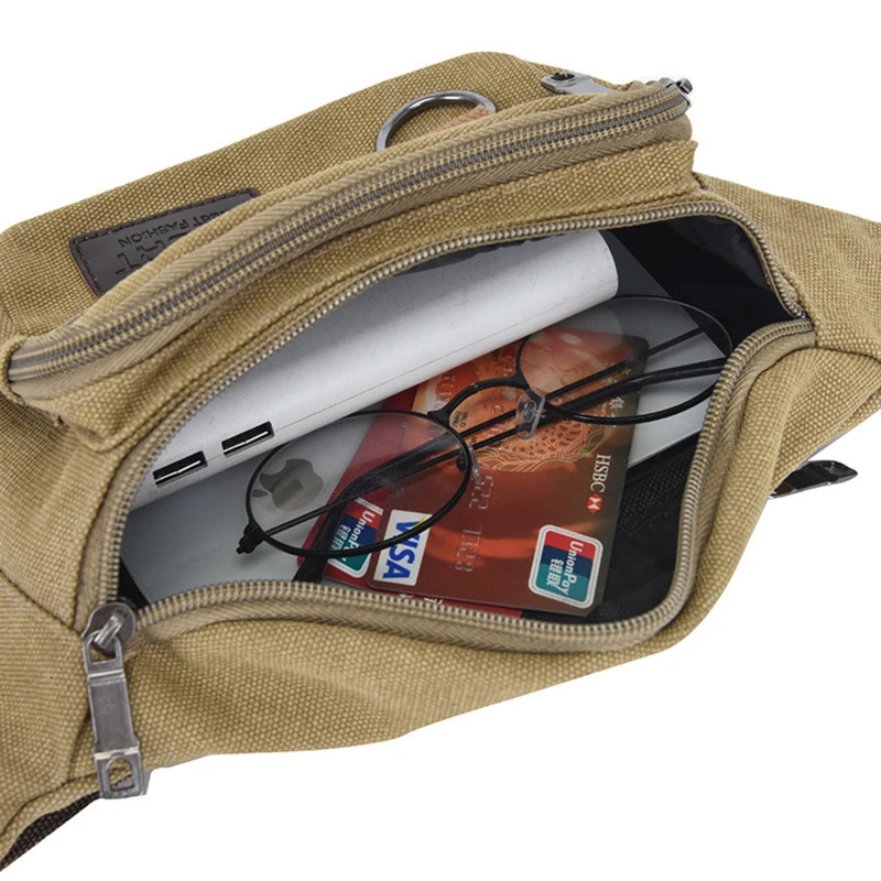 Mens Waist Bag Fashionable Casual Large Capacity Phone Wallet Sports Tourism Cycling Multifunctional Males Shoulder Bags 250922