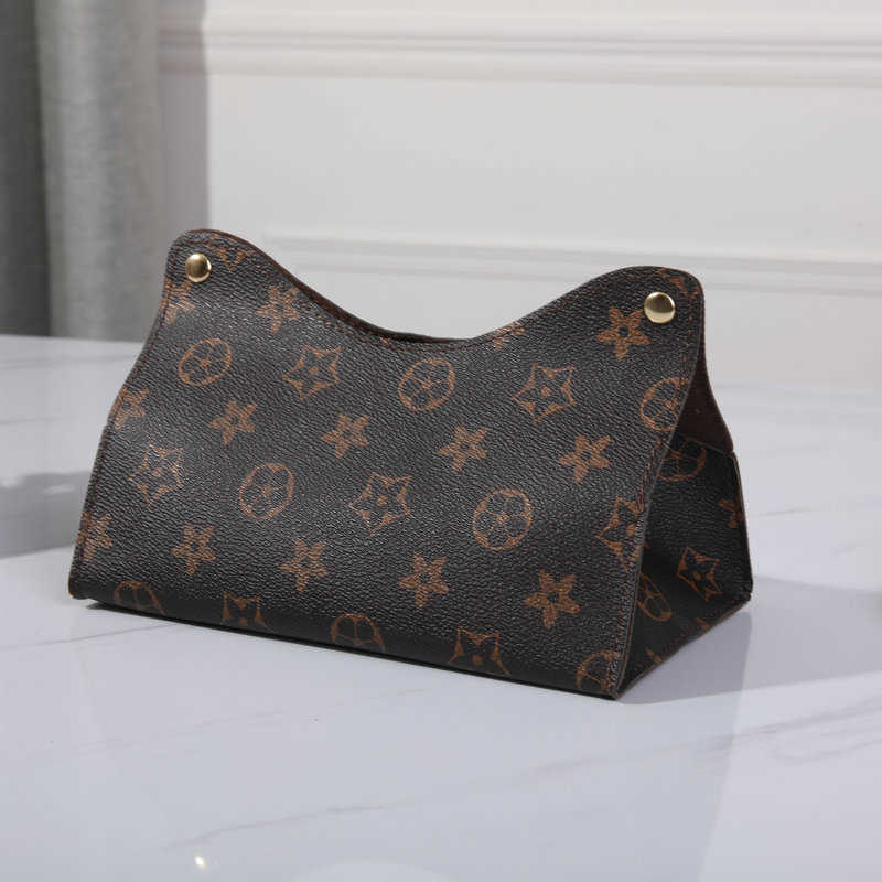 INS Tissue Box Toilet Paper Car Desktop Tissue Box Light Luxury Old Flower Living Room Home Napkin Storage Box C250924