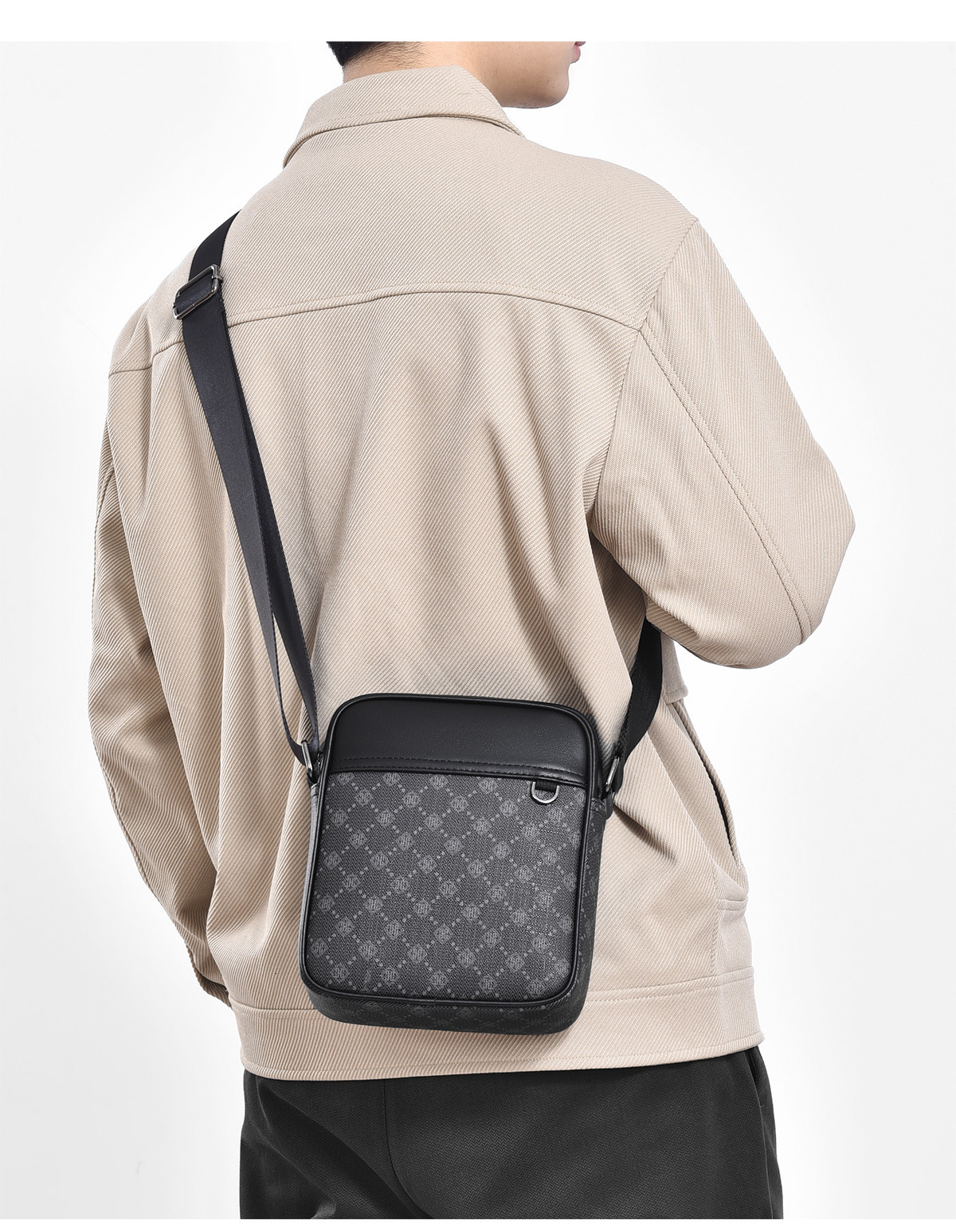 Guguo Designer Bag Commuting Men's Bag Printed Casual Travel Waterproof Men's Crossbody Luxury Bag Bag PVC Outdoor Lightweight Men's Po