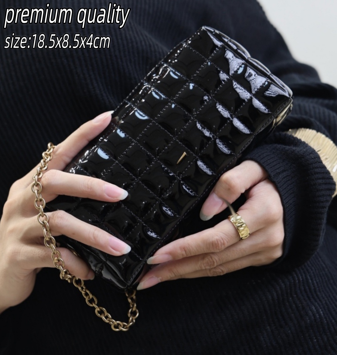 (Order by pic in opt, not by desc) Women's Quilted Chain Clutch Bag - Stylish Diamond-Pattern Evening Bag with Detachable Strap Elegant Handbag for Party Date & Wedding