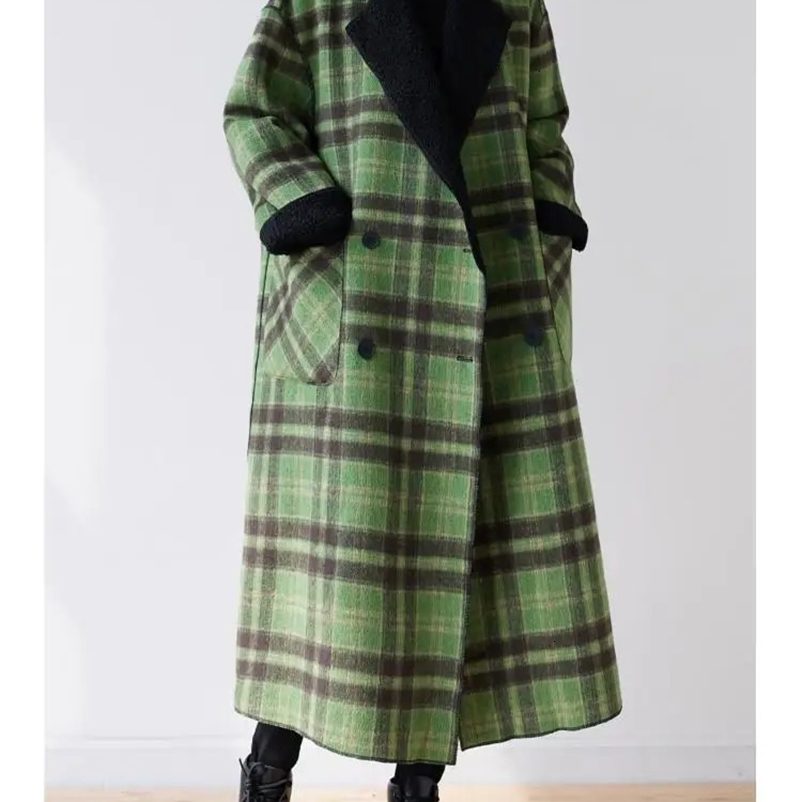 Autumn and Winter Long Jacket Trench Coat Womens Extra Large Flat Coat Womens Sheepskin Coat Fashion Plush Womens Teddy Bear Coat 240927