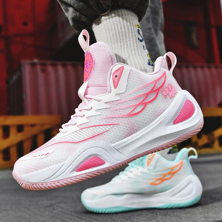 New practical basketball shoes for men, casual sports running shoes for teenagers, primary and secondary school students, cement floor anti slip men&#