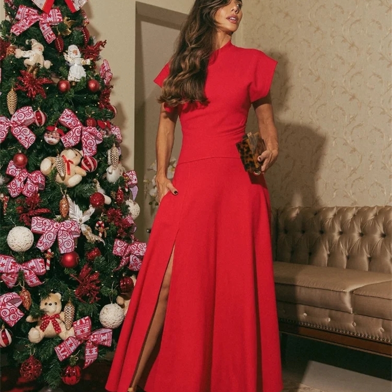 2025 sleeveless A-line Maxi dress for women elegant round neck high waisted ultra-thin vest fashionable womens Christmas dress 250103