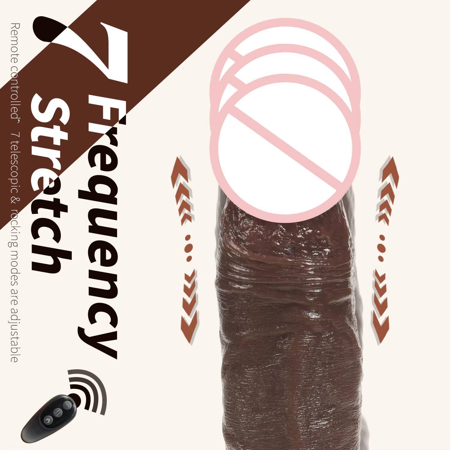 83Inch Brown Simulated Vibrating Penis With Telescopic Heating Function Female Masturbation Dildo Vibrators for Women Pene