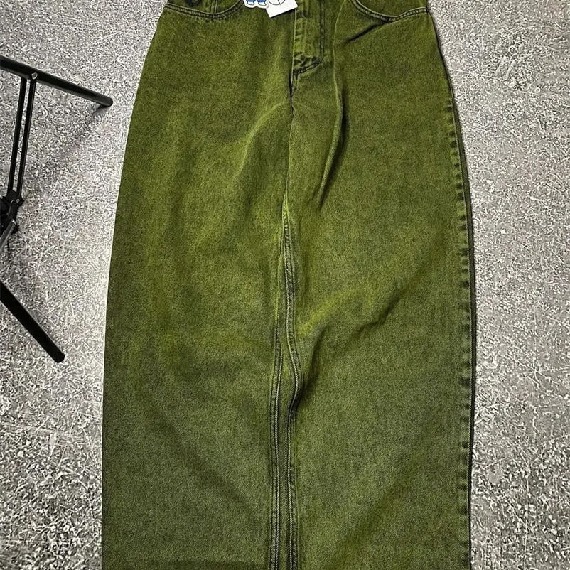 Y2K American Vintage Washed Baggy Jeans for Men Street Hip Hop Trend Harajuku Wide Leg Pants Embroidery Jeans Unisex 240429