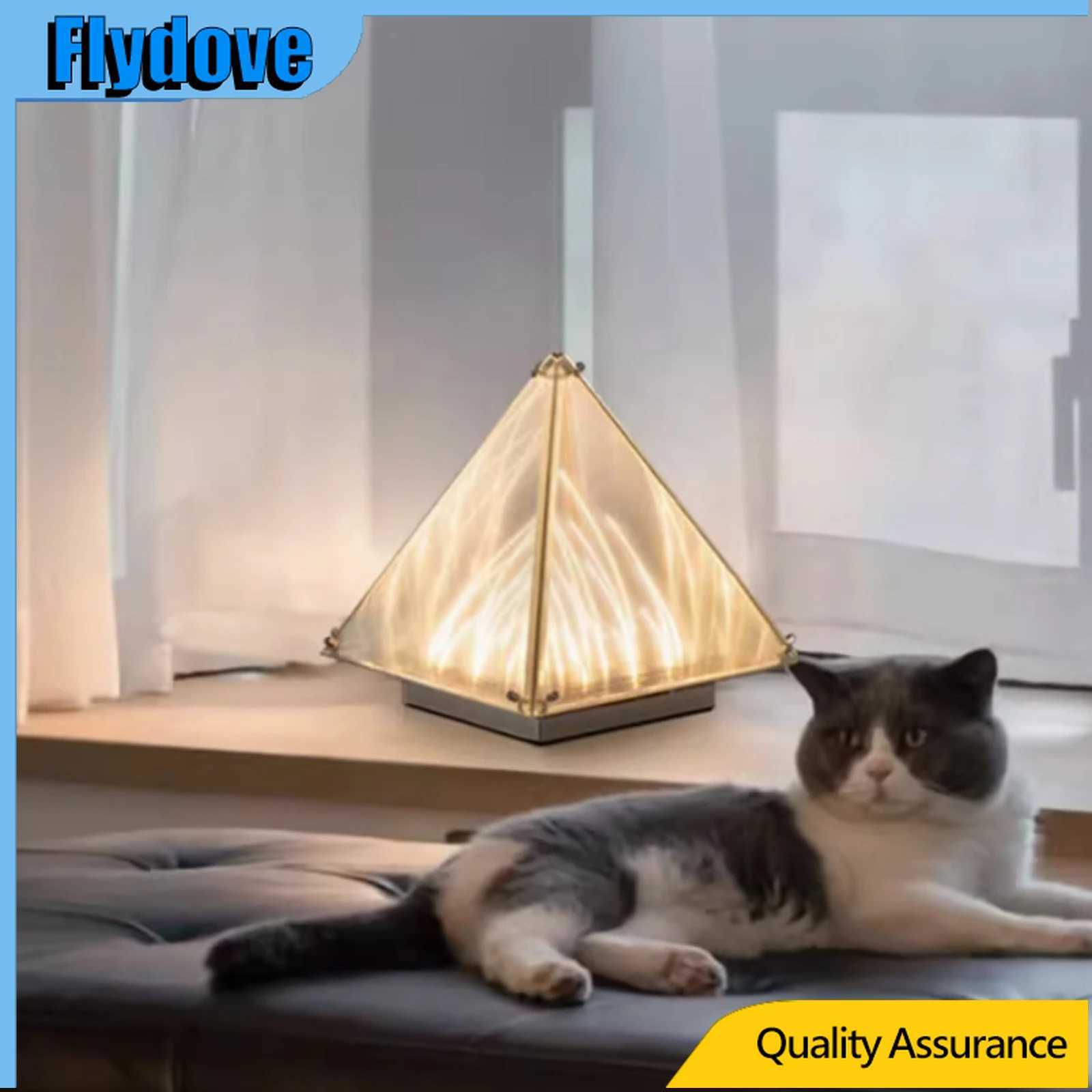 Flydove Nordic Minimalist Glass Desk Lamp Minimalist Designer Living Room Bedroom Decoration Creative Ambient Art Table Lamp C251115