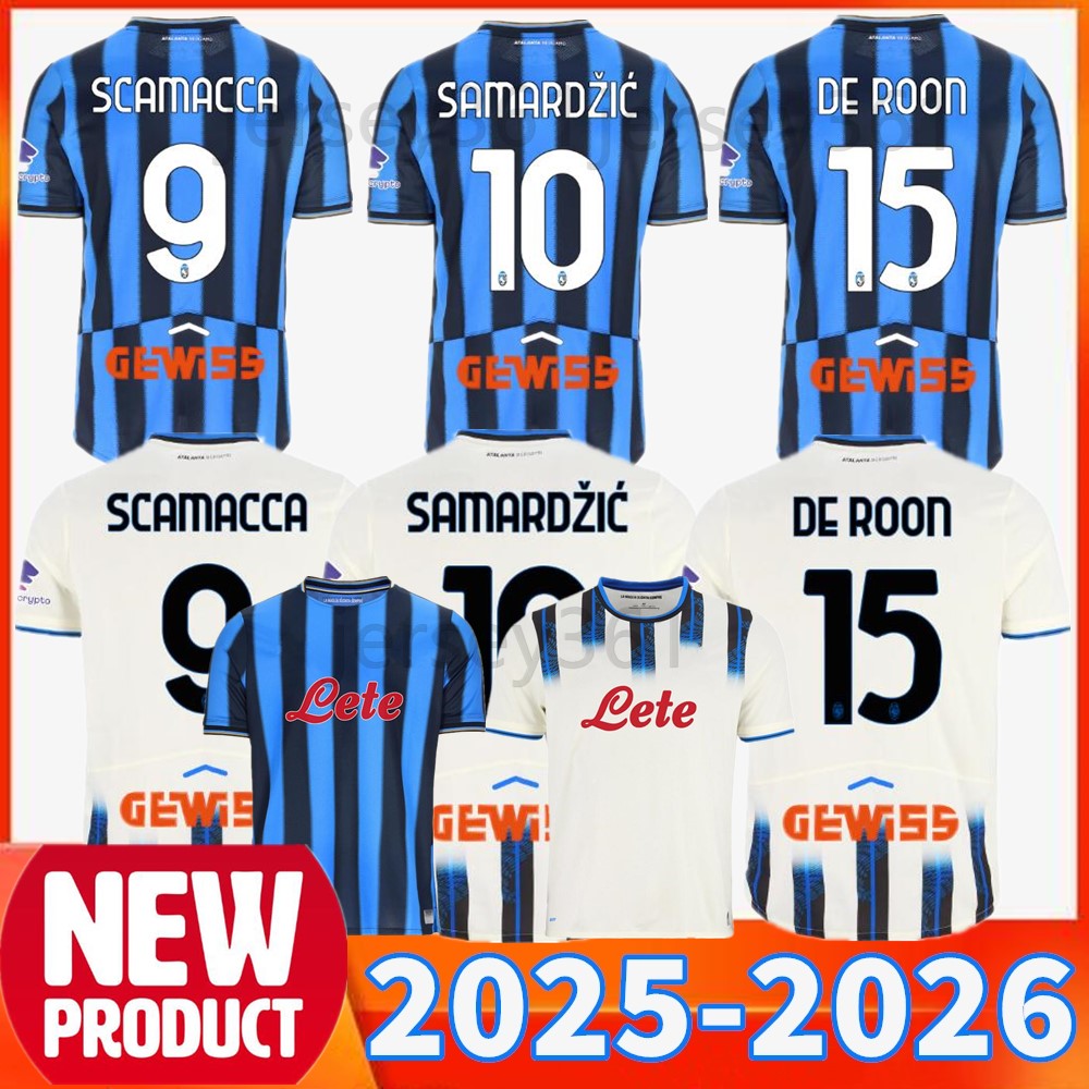 25 26 Atalanta SAMARDZIC Soccer Jerseys LOOKMAN DE KETELAERE ZAPPACOSTA 2025 2026 MEN SCAMACCA PASALIC SAMARDZIC DE ROON HIEN football shirts