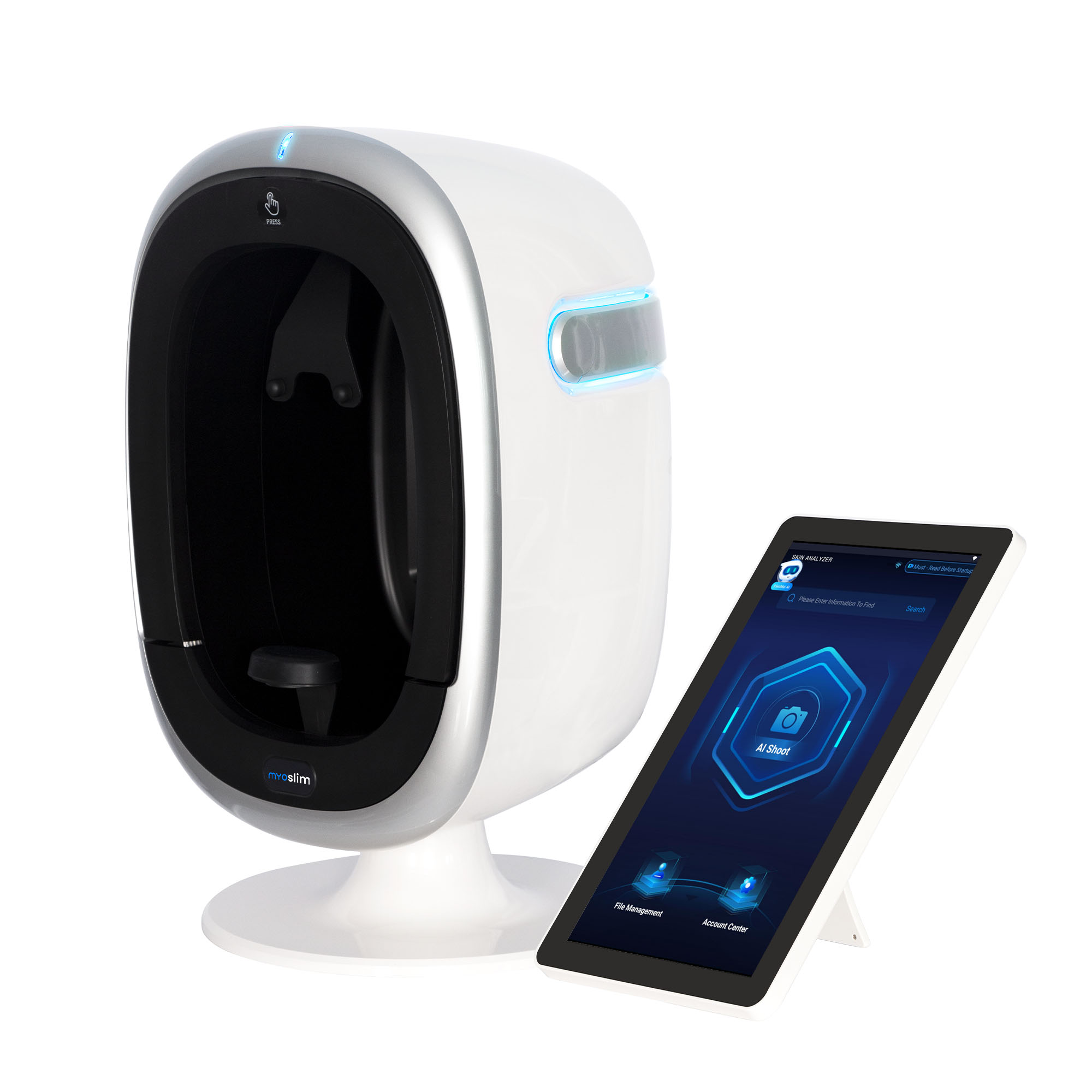 New 3D AI Facial Skin Analyzer With 180 Degree All-round Shooting Magic Mirror Facial Scanner and Acne Analysis Machine