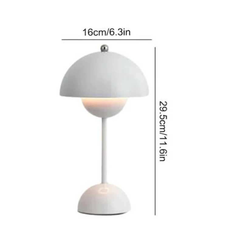 Mushroom Flower Bud LED Rechargeable Table Lamps Modern Desk Lamp Touch Night Light For Restaurant Cafe Bedroom Decoration Gifts C251115
