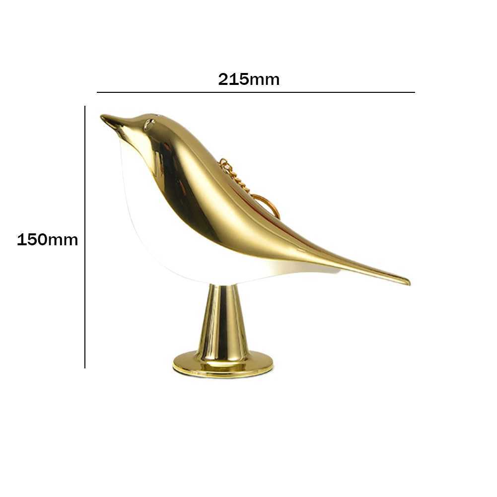Modern Simple Magpie LED Bedside Lamp Small Cordless Wooden Bird Night Light Touch Control Bedroom Table Reading Lamp Home Decor C251115