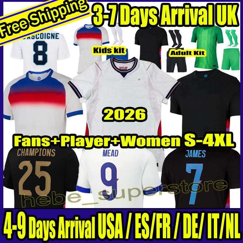 S-4XL 2026 EnGLaNd Soccer Jersey BELLINGHAM KANE SAKA Russo Women EnGLaNds 24 25 26 27 Football shirt WHITE BRIGHT STERLING RASHFORD Jones GREALISH Men Kids Kit