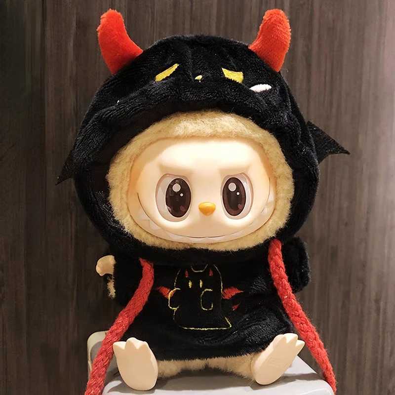 Labubu Doll Clothing 17cm Universal Halloween Bat Little Devil Hoodie Accessories For Labubu III Idol Dolls Sitting Party C250924
