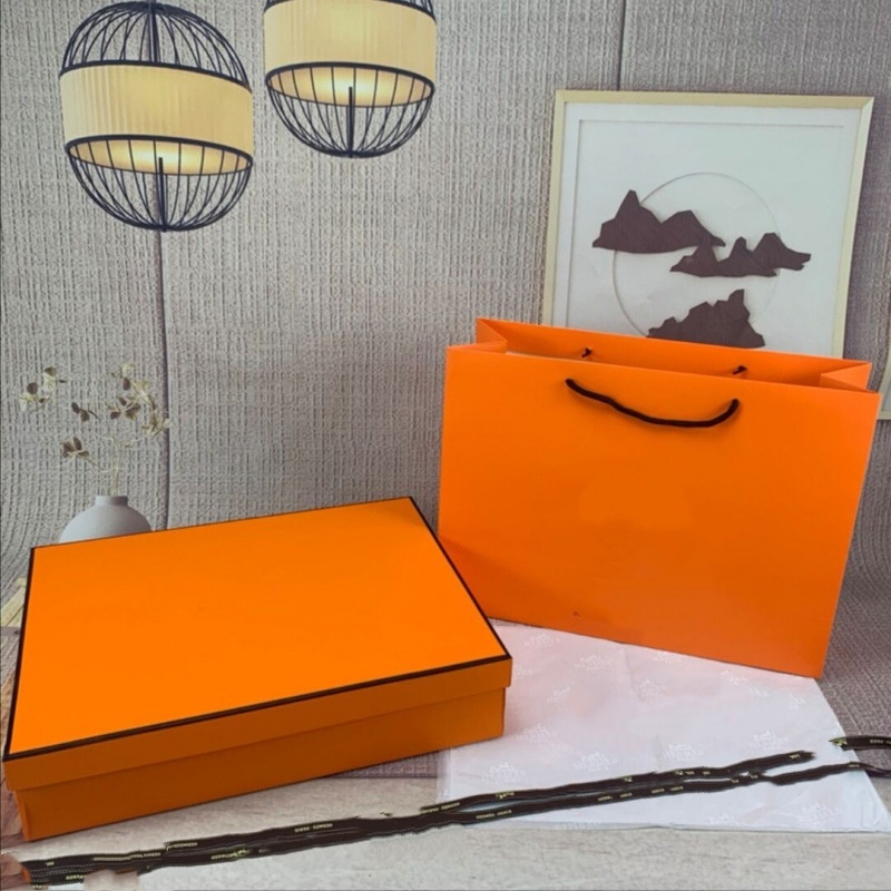 Gift Wrap Wholesale Fashion Large Perfume Box Orange Box Bag Party Activity Wedding Flower Scarf Purse Jewelry Packaging Decoration