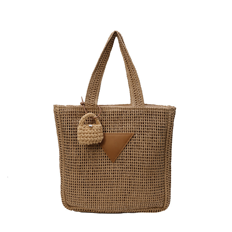 Ins Trend Casual Luxury Bag Designer Bag Woven Bag 2025 New Model Beach Vacation Large Capacity Straw Bag Fashion Shoulder Bag