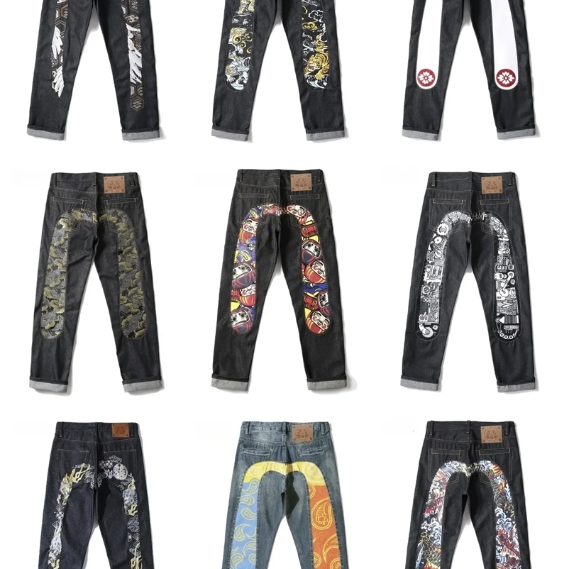 Y2k jeans American retro hip hop fashion print jeans male Harajuku punk Gothic wide pants couple casual straight street wear 240429