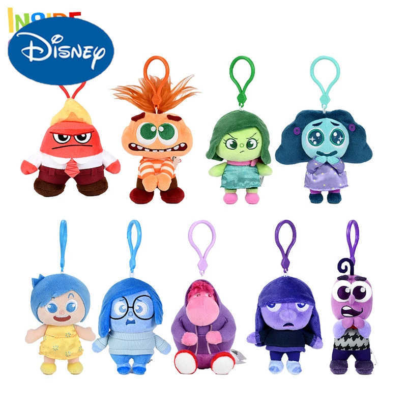 Disney Inside Out 2 Doll Keychains Anime Anxiety Anger Fear toy figurine Key Ring Bags Pendant Decor Kid Classic Toys Hot sales H250924