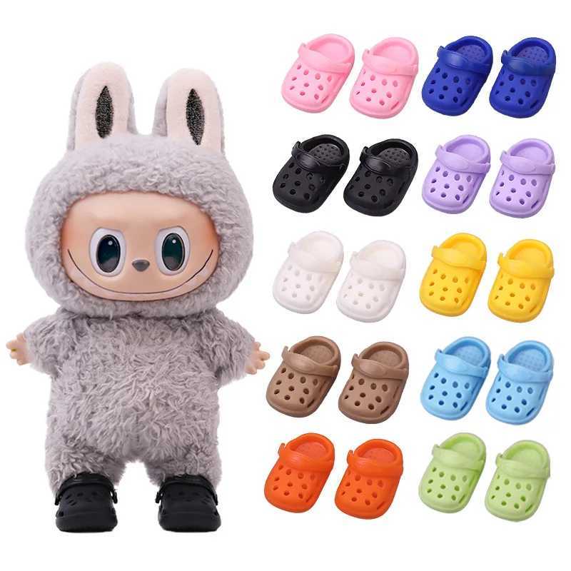 Labubu Accessories Doll Shoes Beach Slippers Summer Sandals For 17cm Labubu V3 Doll Clothes Outfit Accessories Ropa Labubu C250924