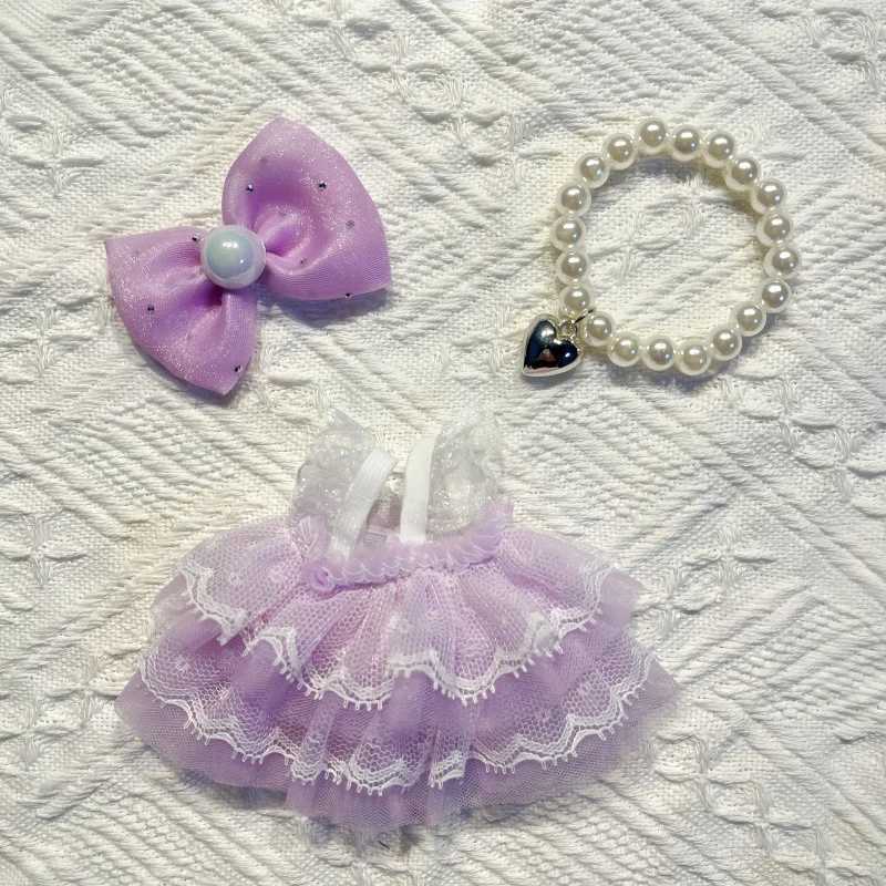 New LABUBU baby clothes double lace suspender cake princess dress doll clothes accessories pendant C250924