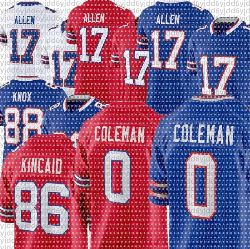 nfl Bills Jersey 12 Jim Kelly 17 Josh Allen Khalil Shakir Keon Coleman Joey Bosa James Cook Dalton Kincaid Dion Dawkins Ed Oliver Greg Rousseau Terrel Bernard Ray Davis