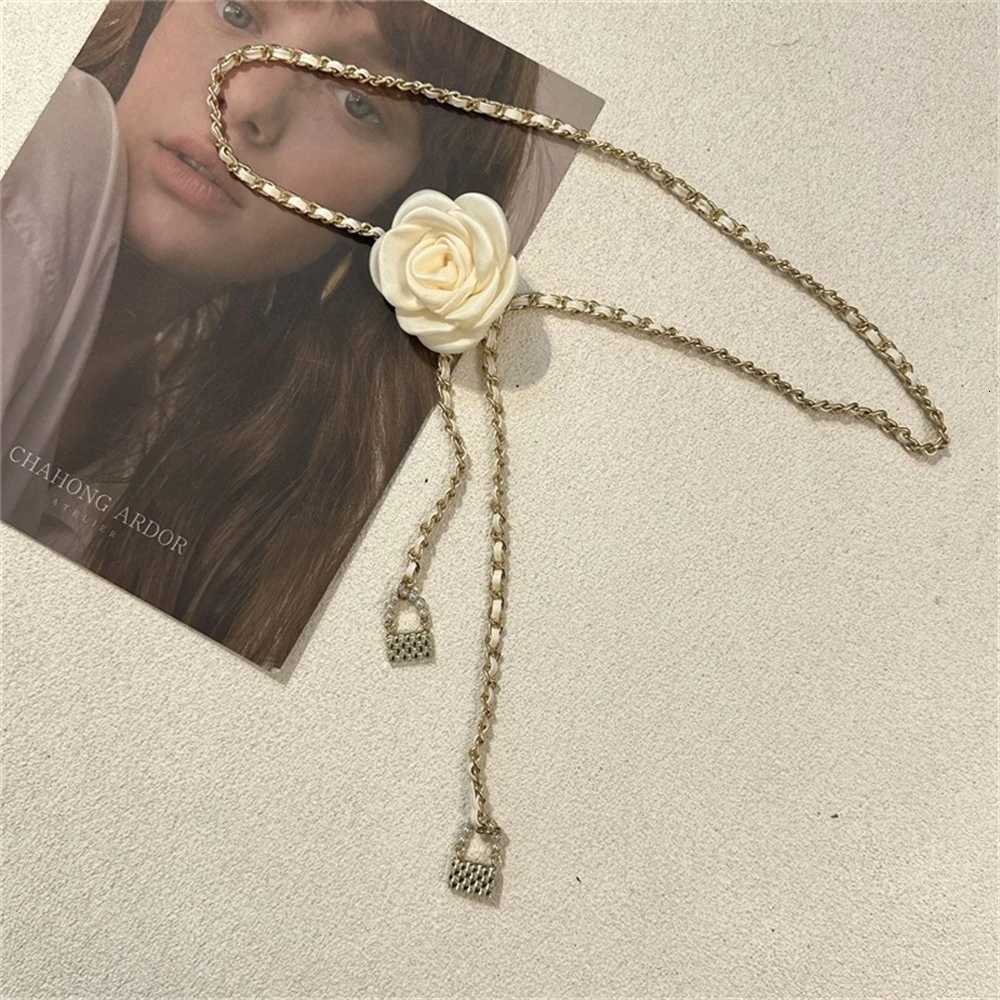 Fashion Ladies Elegant Camellia Flower Waist Chain Belt Floral Body Dress Waistband Strap Women Accessories Adjustable23 D250924