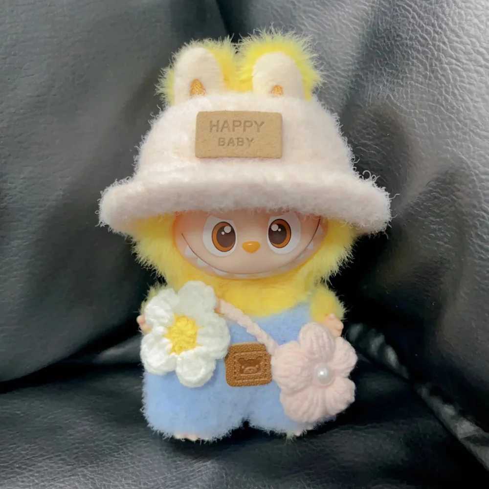 Labubu Clothing Overalls with Hat For 105cm Labubu V4 The Monsters Pin Doll Clothes Outfit Accessories Ropa Labubu C250924