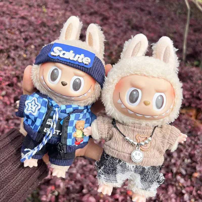 17cm Plush DollS Clothes Outfit Accessories For Korea Kpop Exo Labubu V1 V2 Idol Dolls Goose Dinosaur Macaron Clothing Gift C250924