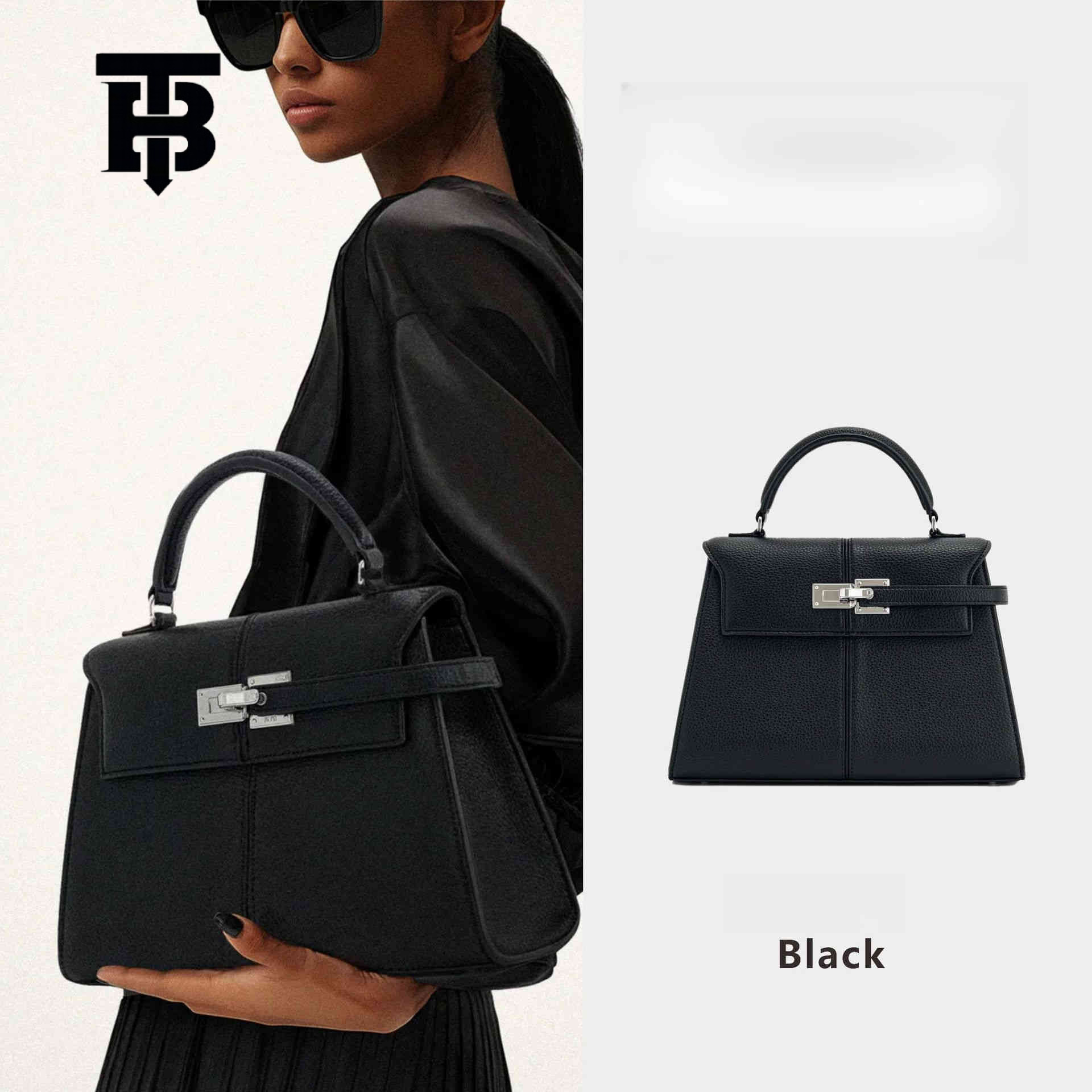 TB BHULAMTE Free Shipping New Designer Bag 2025 High-quality Trapezoidal Bag Lychee Pattern Single Shoulder Crossbody Bag Women's Work Commuting 
