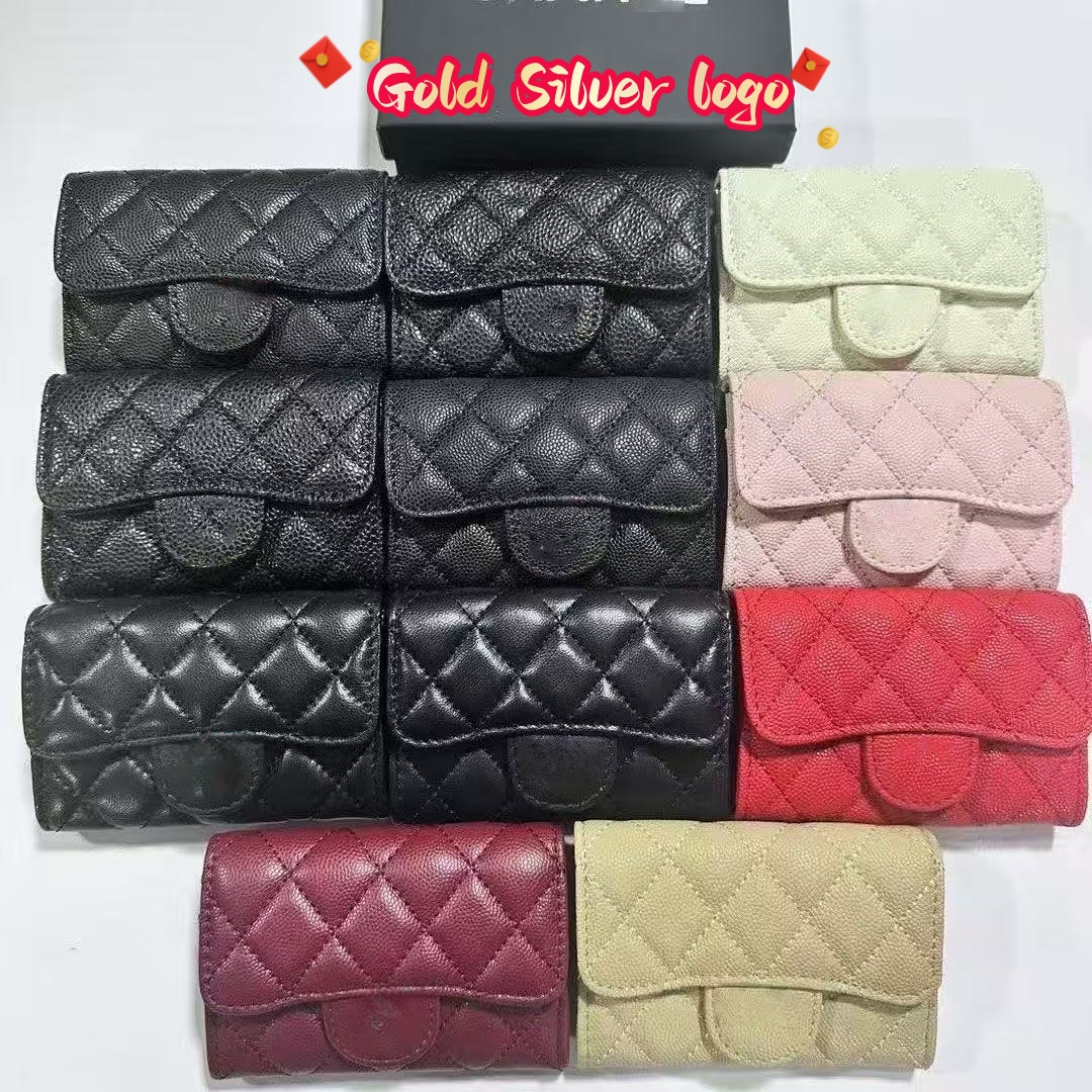 Designer Wallet Top Women's Wallet Bag Handbag Designer Purses Cards Holder Coin Purse Brand Leather Small Purse Caviar Flap Clutch Small Wallet 10A+ High Quality