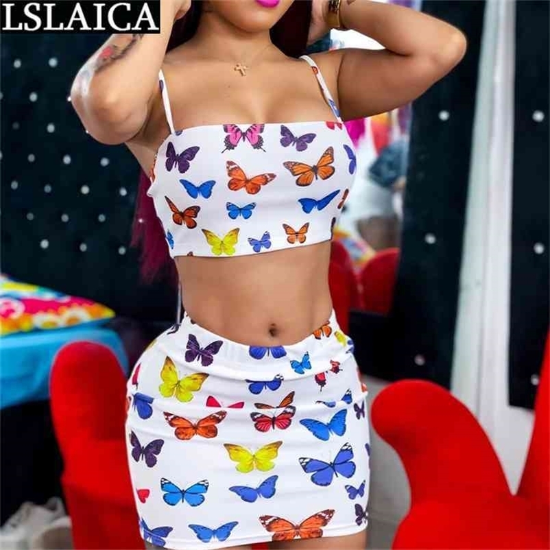 Summer Women's Clothing 2 Piece Sets Strapless Tops High-waisted Skirt Suits with Hollow Out Sexy 2 Pcs 210515