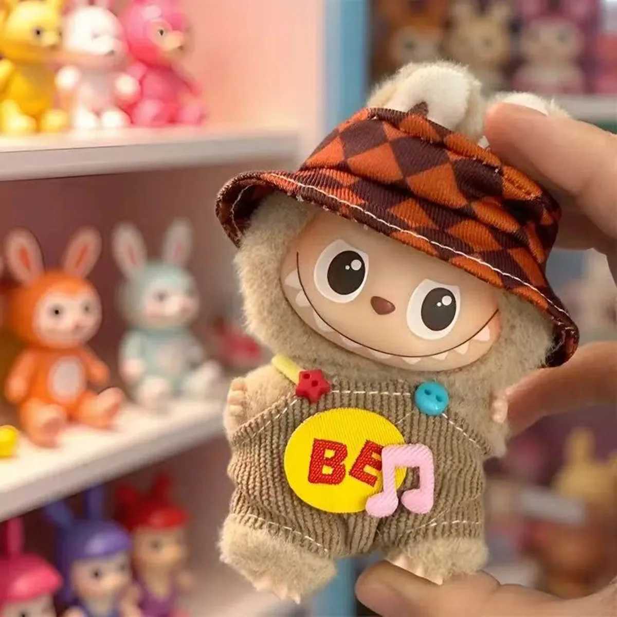 Plush Dolls Clothes for Mini Labubu 40 For Love Series Stylish Overalls Set DIY Outfit Accessories Gifts C250924