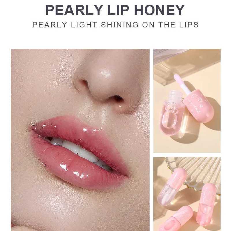 Waterproof Pearly Lip Gloss Set Mirror Glaze Effect Non Stick Cup Long Lasting Nourishing Moisturizing Oil F250922
