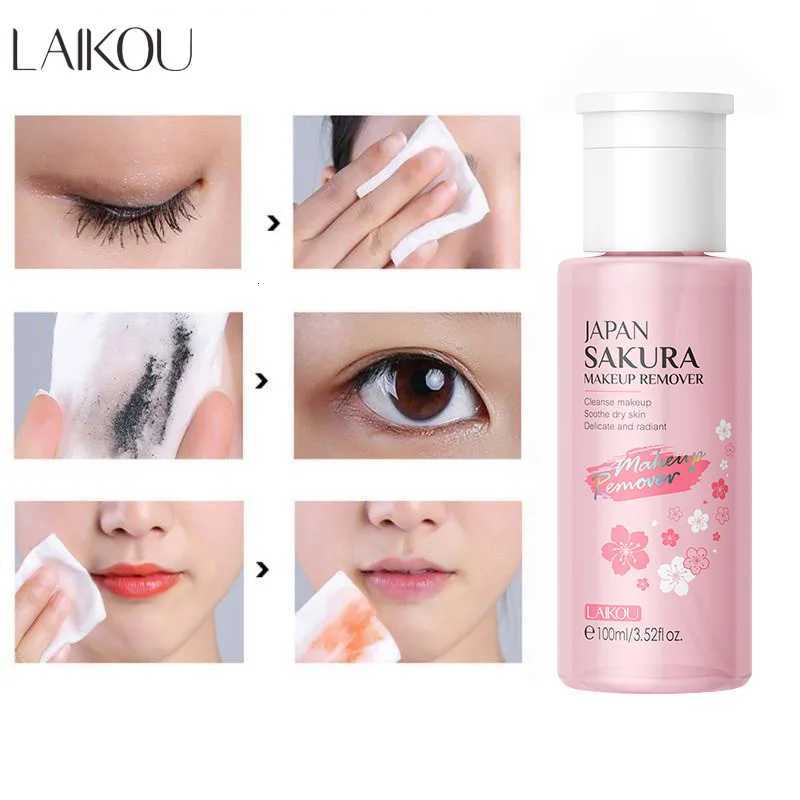 LAIKOU Portable Makeup Remover lashes Cleansing Liquid Water Lip Eye Gentle Care MakeUp Travel Skin Remover Face Skincare 100ml F250924