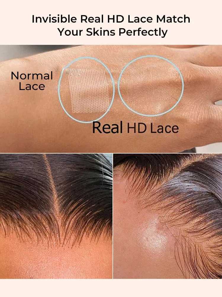 MShaped Lagos Hairline Silky Straight Human Hair Wig 13x6 HD Pre Styled Lace Frontal Wig 250 Melt Skin Swiss Glueless Lace Wig F250923