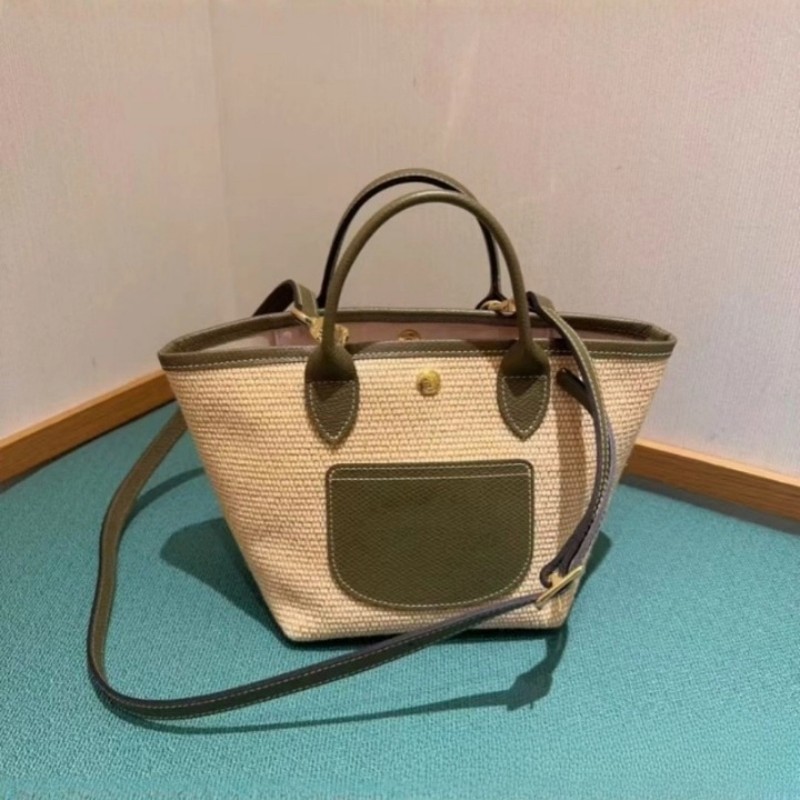 Tote bag beach bag shopping bag wallet mobile phone bag new grass woven cowhide woven large capacity handbag single shoulder crossbody bag