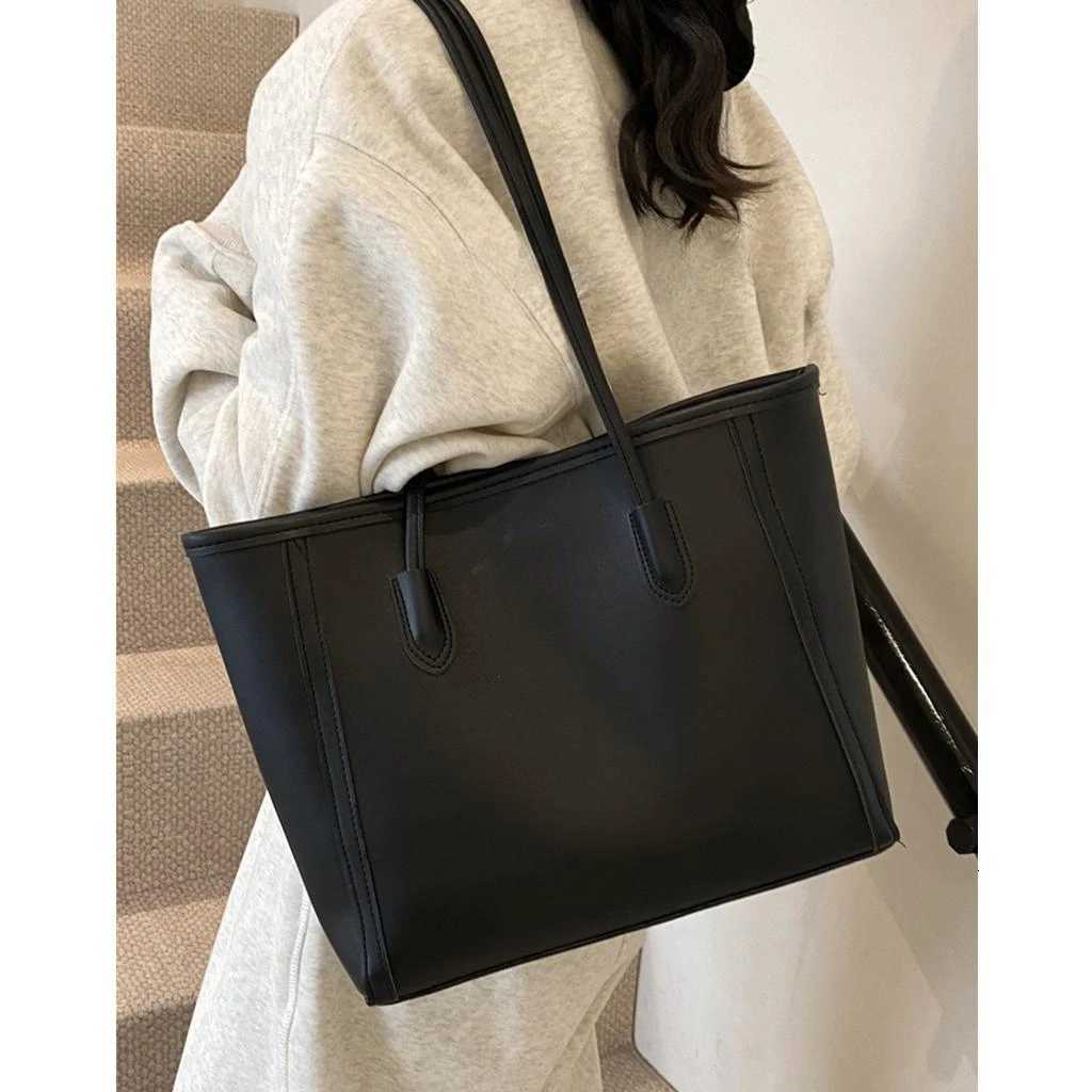 Shoulder Bags for Women PU Leather Handbags Ladies Black Hand Bag Ladies Large Capacity Casual Handbag 2025 New Fashion Vintage W250924